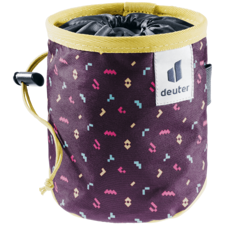 Deuter Gravity Chalk Bag I ziazsák lila aubergine blocks-turmeric