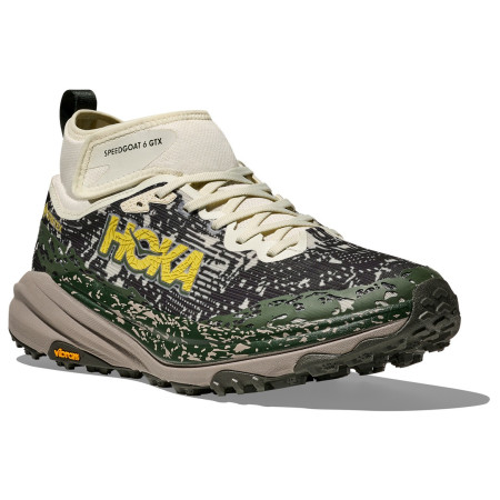 Hoka M Speedgoat 6 Mid Gtx férficipő fekete/szürke Truffle Salt / Cement