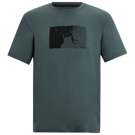 Regatta Fingal Stretch férfi póló sötétzöld Dark Storm