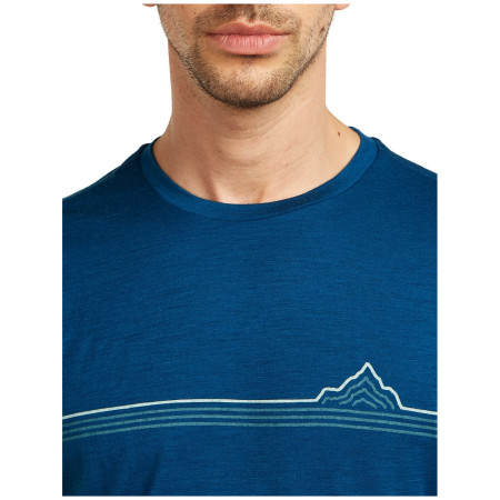 Icebreaker Men Merino 150 Tech Lite SS Tee Range Stripes férfi póló