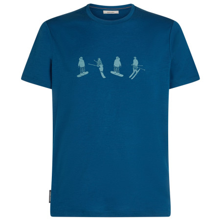 Icebreaker Men Merino 150 Tech Lite SS Tee Snow Day férfi póló kék Atlantis