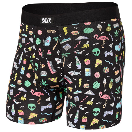 Saxx Daytripper Boxer Brief Fly Fun Bits boxeralsó fekete/zöld
