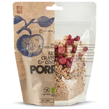 Lyo food Zabkása almával, áfonyával és fahéjjal szárított étel