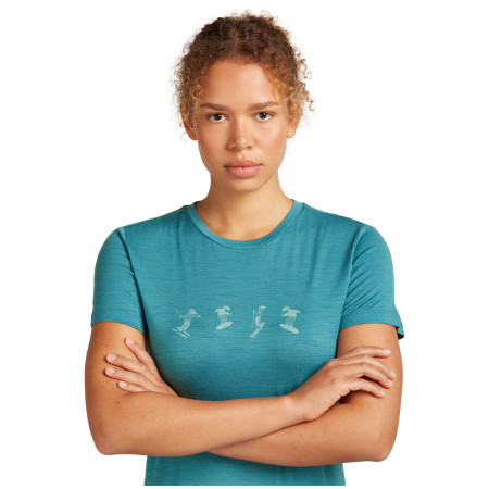 Icebreaker Women Merino 150 Tech Lite SS Tee Snow Day női póló