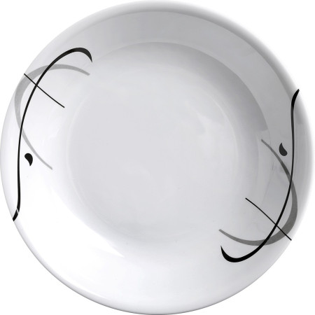 Brunner Deep Plate ø 21cm tányér fehér/fekete