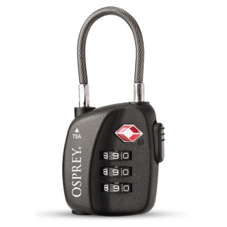 Zár Osprey Tsa 3 Dial Cable Lock fekete