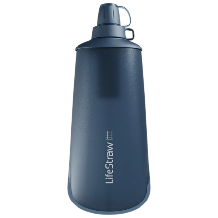 LifeStraw Peak Squeeze Bottle 1L filteres kulacs kék Mountain Blue