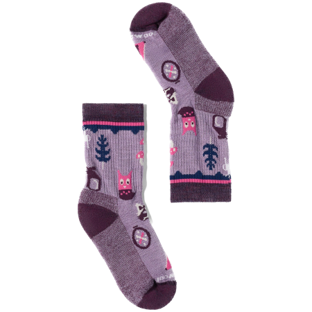 Smartwool Kids' Hike Light Cushion Critter Cache C gyerek zokni lila Purple Dawn