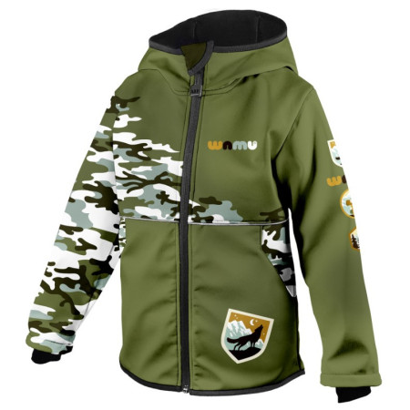 WAMU Khaki gyerek softshell kabát khaki KHAKI