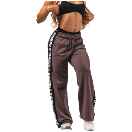 Nebbia Straight Leg Sweatpants Urban női melegítő barna DARK BROWN