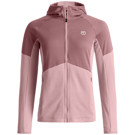 Ortovox Fleece Light Grid Hoody W női funkcionális pulóver rózsaszín Dawn Rose