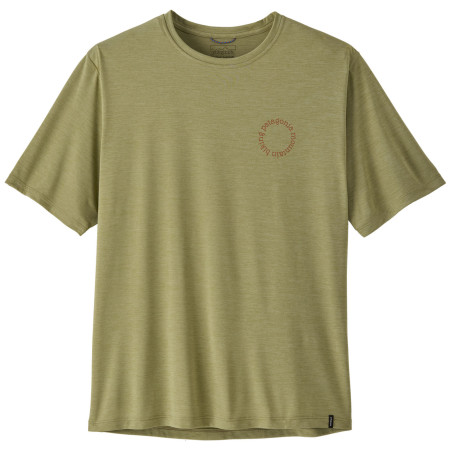 Patagonia Men's Capilene Cool Daily Shirt - Spoke Stencil férfi póló zöld Gumtree Green - Light Gumtree Green X-Dye