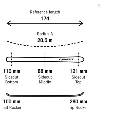 Dynafit Radical 88 Ski Set Men túrasí szett