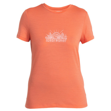 Icebreaker Women Merino 150 Tech Lite III SS Tee IB Grown Naturally női funkcionális felső narancs Tang