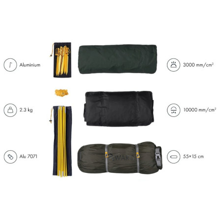 Warg Atak 3 ultrakönnyű sátor