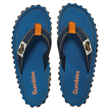 Gumbies Tricolor Blue flip-flop kék/narancs modrá