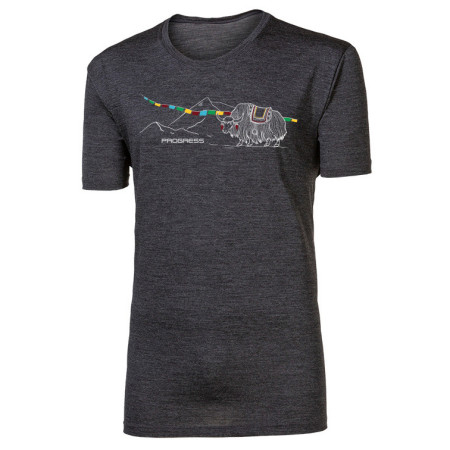 Progress Hrutur Yak férfi funkcionális póló szürke šedý melír