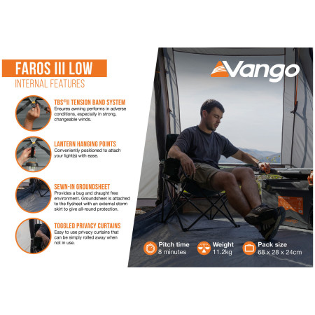 Vango Faros III Low elősátor
