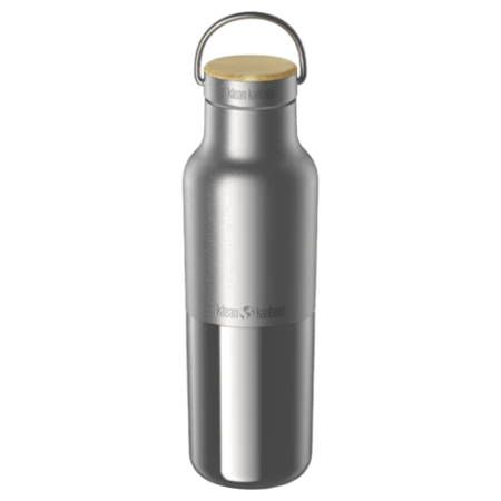 Klean Kanteen Rise Reflect 16oz (w/ Bamboo Cap) termosz ezüst Brushed Stainless
