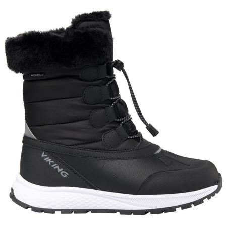 Viking Outdoor Footwear Equip Warm WP Zip Black/Granite gyerek téli cipő fekete/szürke Black/Granite