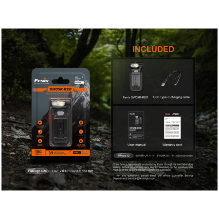 Fenix SW05R-RED zseblámpa