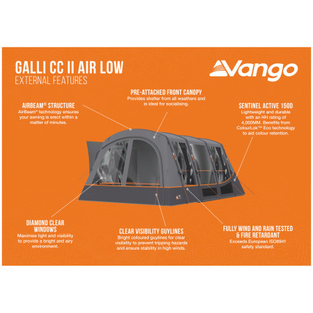 Vango Galli CC II Air Low elősátor
