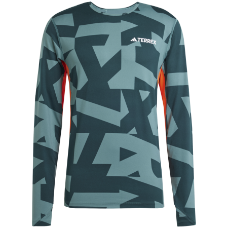 Adidas Multi Synt Ls A férfi funkcionális póló zöld/narancs