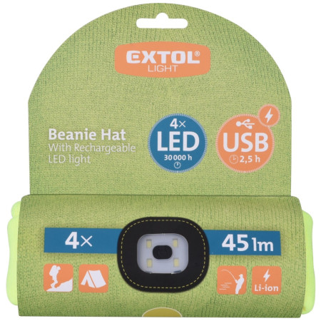 Extol Light sapka fejlámpával