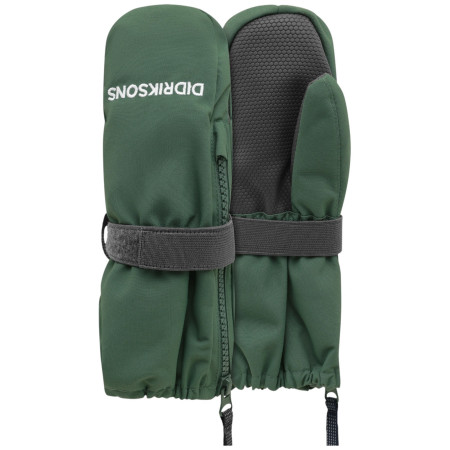 Didriksons Biggles Zip Mitten 9 gyerek téli egyujjas kesztyű zöld Dark Moss