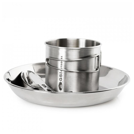 GSI Outdoors Glacier Stainless 1 Person Set étkészlet