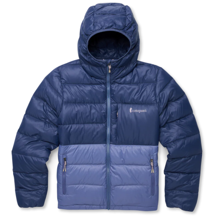 Cotopaxi W'S Fuego Max Down Hooded Jacket női tollkabát bézs/kék Dusk and Blue Smoke