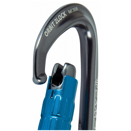 Camp Orbit 2Lock - Gun Metal / Blue karabiner