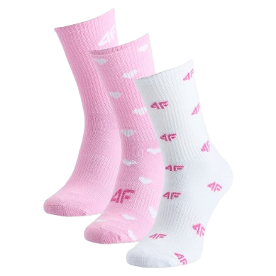 4F Socks Cas F394 (3Pack) zokni különböző színváltozatok MULTICOLOUR ALLOVER