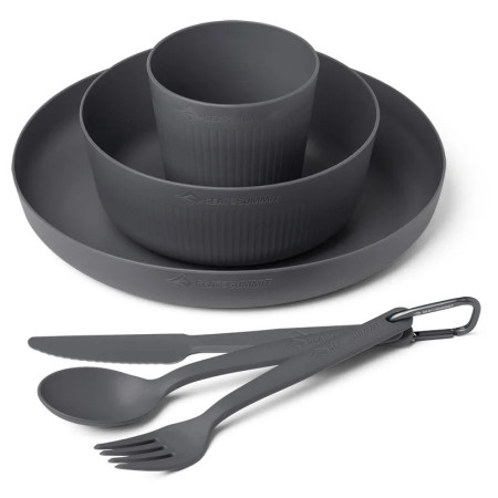 Sea to Summit Camp Dinnerware Set - 6 pcs étkészlet szürke Charcoal