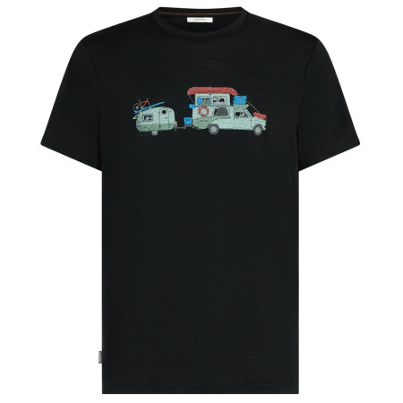 Icebreaker Men Merino 150 Tech Lite SS Tee Transportage férfi póló fekete Black