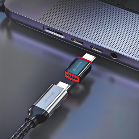 Swissten Dataguard With Data Blocking USB-C (Male) / USB-C (Female) adapter