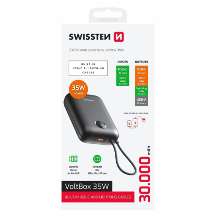 Swissten Voltbox 35 W 30000 mAh powerbank