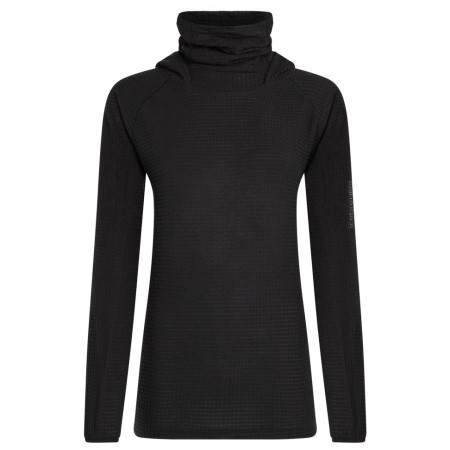 Icebreaker Wom Mer 400 RealFleece Grid Pulover Hood női pulóver fekete Black