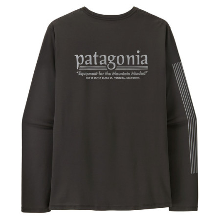 Patagonia M's L/S Cap Cool Daily Shirt - Hut Tripper férfi póló fekete Black