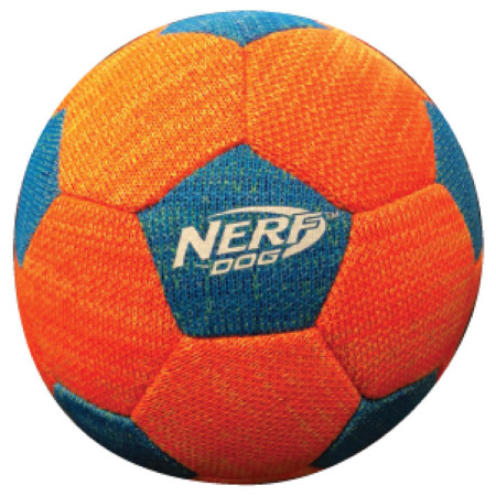 Nerf Dog X-Weave Soccer Squeak Ball 12,5 cm játékszer kutyáknak kék/narancs modrá/oranžová