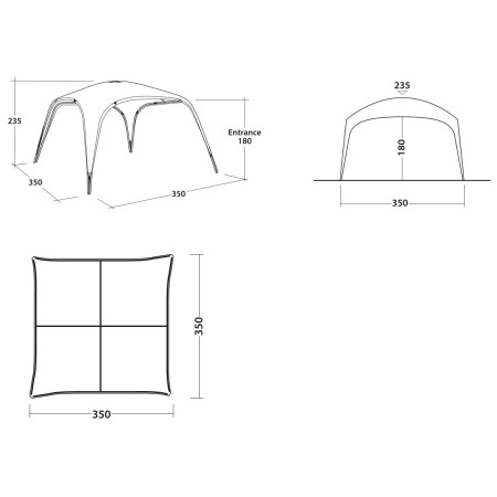Outwell Wakefield Shelter L árnyékoló - kifeszített sátorponyva