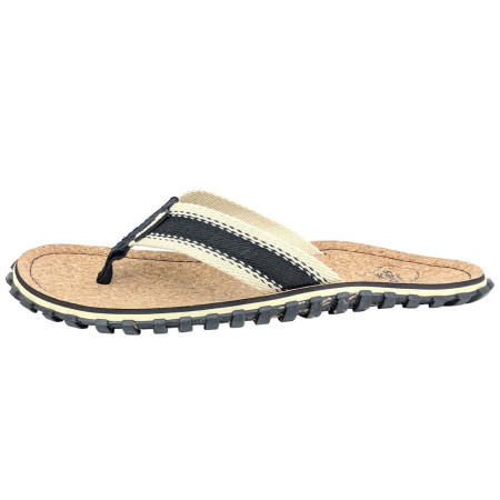 Gumbies Corker Natural Cork - Black flip-flop