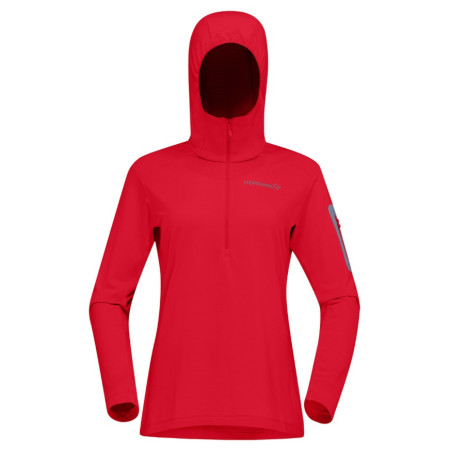 Norrona falketind warm1 Hood női funkcionális pulóver narancs Aura Orange/Trooper
