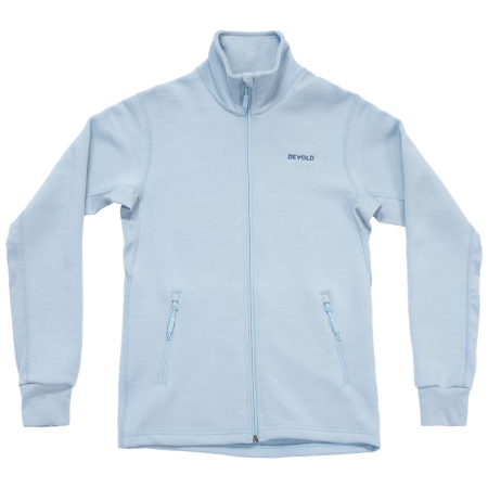 Devold Thermo Wool Jkt Wmn női funkcionális pulóver világoskék Dawn