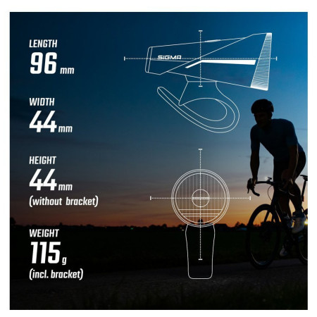 Sigma Aura 100 + Blaze Link első/hátsó lámpa