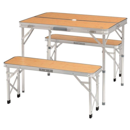 Kemping asztal-szék szett Camp Marle barna