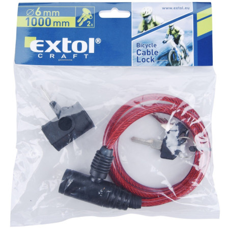 Extol kerékpár lakat 6x1000 mm kerékpár lakat