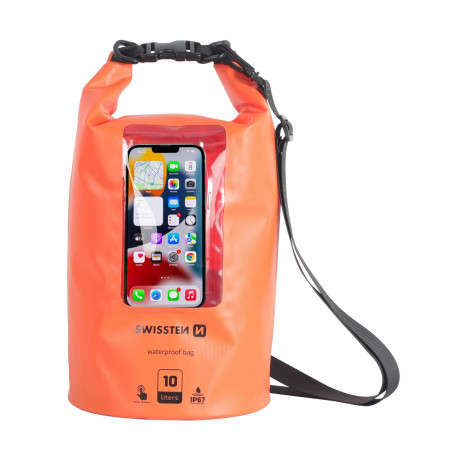 Swissten WATERPROOF ORANŽOVÉ (10L) vízálló tok narancs