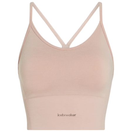 Icebreaker Merino Blend 260 Seamless Rib Strappy Tank sport melltartó rózsaszín PINK QUARTZ