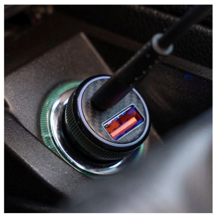 Swissten Mini Car Charger USB-C PD + USB-A, 20W + cabel USB-C / USB-C, 1 m adapter